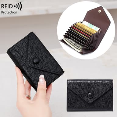 PU RFID -estokorttikotelo Musta