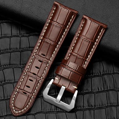 Vaihdettava kellon hihna Panerai Luminorille Ruskea 26 mm