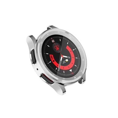TPU-suojakuori vaakasuunnittelulla Samsung Galaxy Watch 5 Prolle Hopea