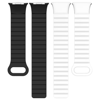 Magneettinen hihna Xiaomi Mi Band 8 Prolle Musta + Valkoinen
