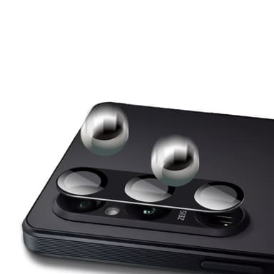 Naarmuuntumaton kameran linssin suojus Sony Xperia 1 V:lle Musta