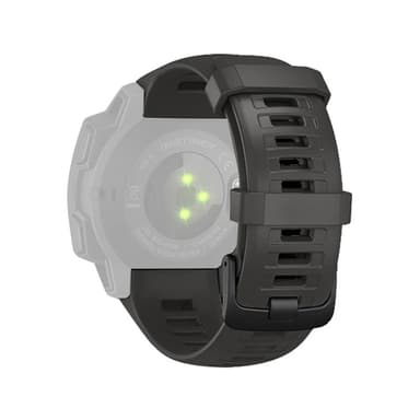 Silikoninen ranneke Garmin Instinct/Esports/Tide/Solar-laitteille Musta