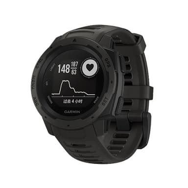 Silikoninen ranneke Garmin Instinct/Esports/Tide/Solar-laitteille Musta