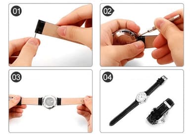 Vaihdettava kellon hihna Panerai Luminorille Musta 24 mm
