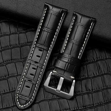 Vaihdettava kellon hihna Panerai Luminorille Musta 24 mm