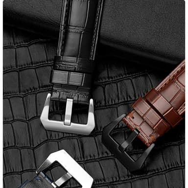 Vaihdettava kellon hihna Panerai Luminorille Musta 24 mm
