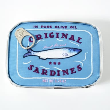 Säilyke Sardines Meikkilaukku Toalettitarvikelaukku Säilytyslaukku Sininen