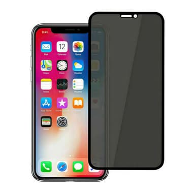 iPhone XR Privacy -näytönsuoja - Anti-Spy, Naarmuuntumaton, täydellinen suojaus Musta