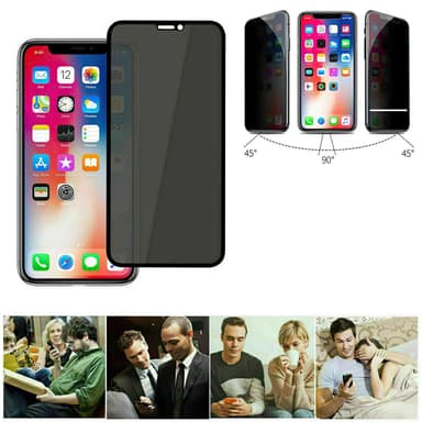 iPhone XR Privacy -näytönsuoja - Anti-Spy, Naarmuuntumaton, täydellinen suojaus Musta