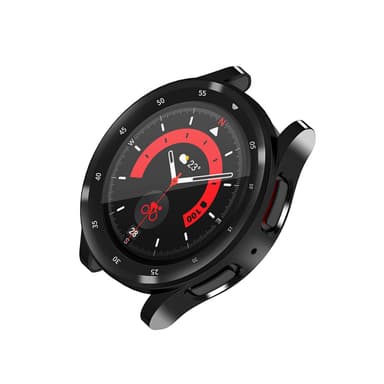 TPU-suojakuori vaakasuunnittelulla Samsung Galaxy Watch 5 Prolle Musta
