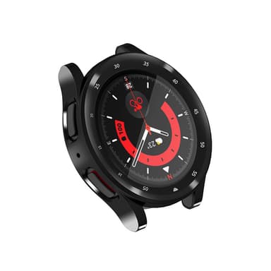 TPU-suojakuori vaakasuunnittelulla Samsung Galaxy Watch 5 Prolle Musta