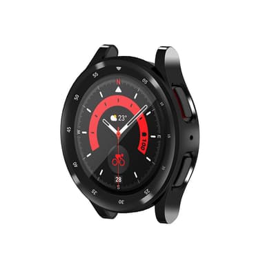 TPU-suojakuori vaakasuunnittelulla Samsung Galaxy Watch 5 Prolle Musta