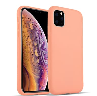 Iskunkestävä nestemäinen silikonikotelo iPhone 11 Prolle, oranssi