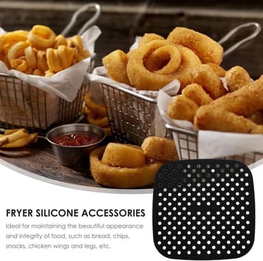 Silikoninen sisäosa Airfryer-neliöön 19x19 cm Musta