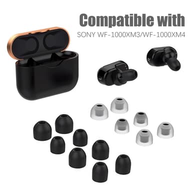 14 pakkaus silikoniset kuulokesuojat SONY WF-1000XM3/WF-1000XM4 Musta