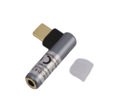 USB-C - 3,5 mm audiosovitin kuulokkeille Musta