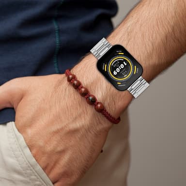 Ruostumattomasta teräksestä valmistettu rannekellohihna Huami Amazfit GTR Mini 20mm Hopea
