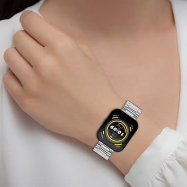 Ruostumattomasta teräksestä valmistettu rannekellohihna Huami Amazfit GTR Mini 20mm Hopea