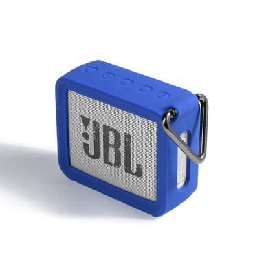Silikoninen suojakotelo metallikarabiinilla JBL GO2:lle Sininen