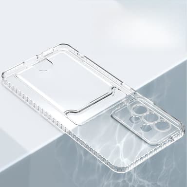Läpinäkyvä suojakotelo korttitelineellä Samsungille Samsung Galaxy S24 Plus