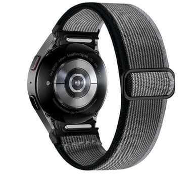 Samsung Galaxy Watch 6 -rannekoru säädettävällä soljella Musta + harmaa