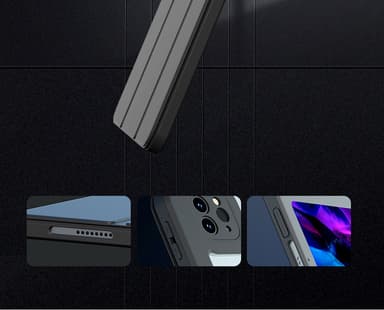 Magneettinen kotelo jalustatoiminnolla Musta iPad Pro 12.9 2018/2020/2021