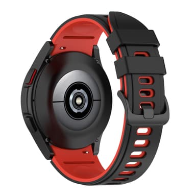Samsung Galaxy Watch 4 Classic rannekoru silikoni Musta + punainen