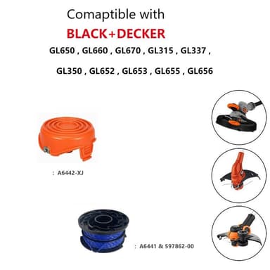 Trimmerikela Black Deckerille GL650/GL660/GL670/GL315/GL337/GL350/GL652 Monivärinen