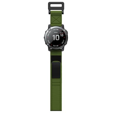 Kellon ranneke 22 mm Garmin Fenix 5/6/7 Forerunner Approach Nylon Ruohon väri