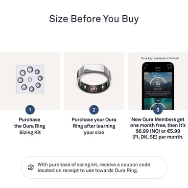 Oura Ring Gen3 Heritage älysormus koko 11 (hopea)