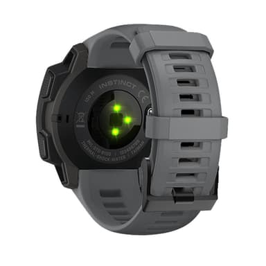 Silikoninen ranneke Garmin Instinct/Esports/Tide/Solar-laitteille Harmaa