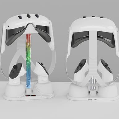Näyttöjalusta ja laturi RGB-valolla Oculus Quest 3:lle