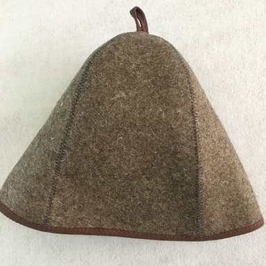 Saunahattu huopamateriaalia