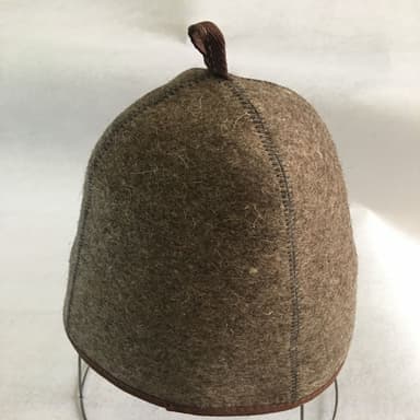 Saunahattu huopamateriaalia