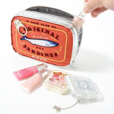 Säilyke Sardines Meikkilaukku Toalettitarvikelaukku Säilytyslaukku Oranssi