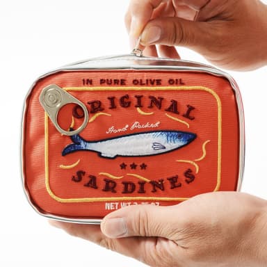 Säilyke Sardines Meikkilaukku Toalettitarvikelaukku Säilytyslaukku Oranssi