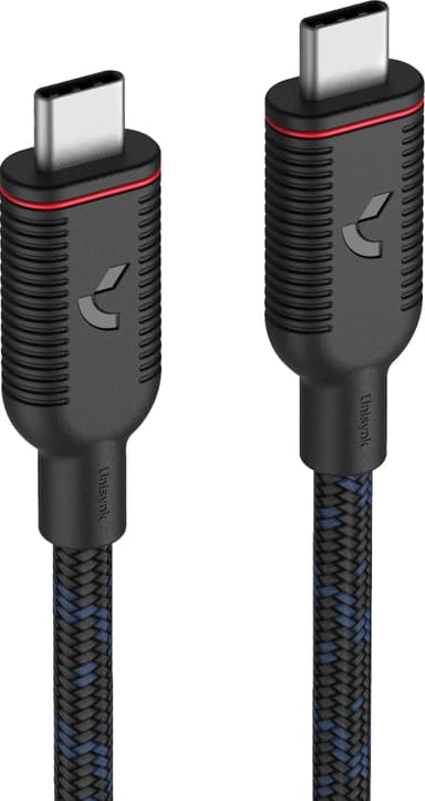 Unisynk USB4 USB-C tiedonsiirtokaapeli 1 m (musta)