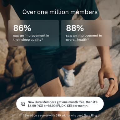 Oura Ring Gen3 Horizon älysormus koko 8 (musta)