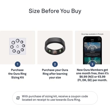 Oura Ring Gen3  sovitussormussetti