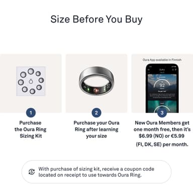 Oura Ring Gen3 Horizon älysormus koko 8 (titaani)