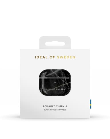 Printed AirPods Case Gen 3 Black Thunder Marble