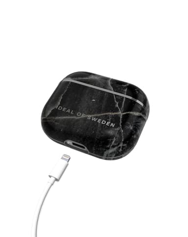Printed AirPods Case Gen 3 Black Thunder Marble