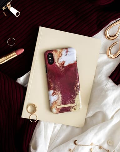 Fashion Case Galaxy S10E Golden Burgundy Marbl