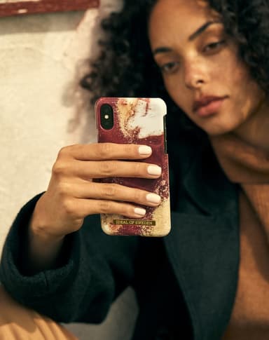 Fashion Case Galaxy S10E Golden Burgundy Marbl