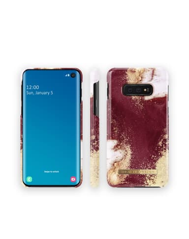 Fashion Case Galaxy S10E Golden Burgundy Marbl