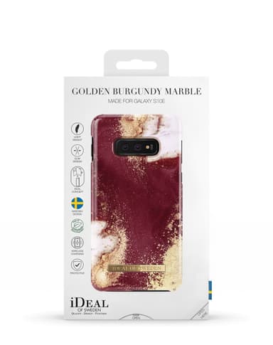 Fashion Case Galaxy S10E Golden Burgundy Marbl