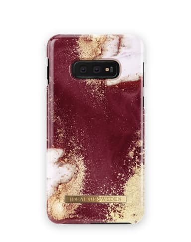 Fashion Case Galaxy S10E Golden Burgundy Marbl