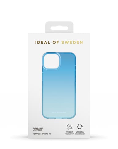 Clear Case iPhone 13/14/15 Light Blue