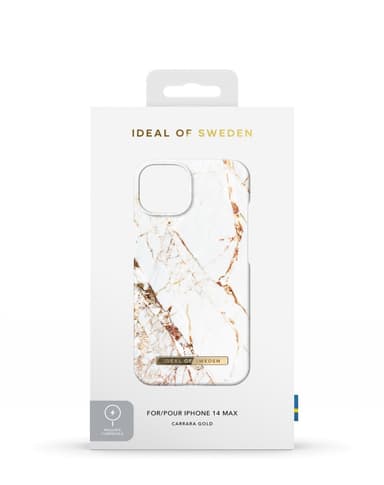 Printed Case MagSafe iPhone 14PL Carrara Gold