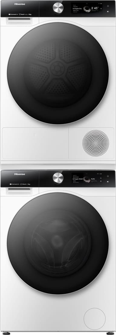Hisense kuivausrumpu DH7S107BW 10 KG